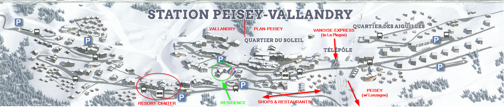 Residence location and main resort highlights Image